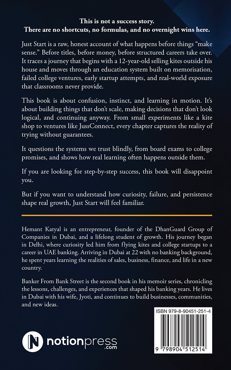 Just Start Back Cover